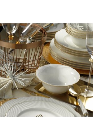 Bone Ilay 24 Piece Dinner Set for 6 Persons Cream BNILY24Y2520 - Kütahya Porselen