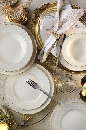 Bone Iron 24 Piece Dinner Set for 6 People BNIRN24Y2520 - Kütahya Porselen