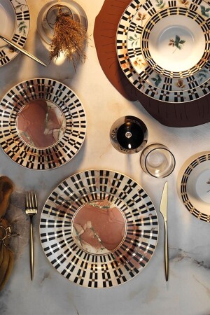 Bone Kalipso 24 Piece Dinner Set for 6 Persons 12407 BNKL24Y2A43012407 - Kütahya Porselen