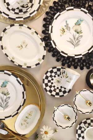 Bone Olympos 28 Piece Breakfast Set 12055 BNOLY28KH43012055 - Kütahya Porselen