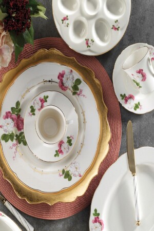 Bone Olympos 36 Piece 9784 Pattern Breakfast Set BNOLY36KH4209784 - Kütahya Porselen