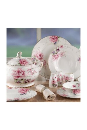 Bone Round Porcelain 83 Piece Dinner Set 58YTK010928 - Aryıldız