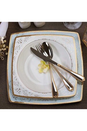 Bone Selection 60 Piece Square Dinner Set A8426 9090204A8426 - KORKMAZ