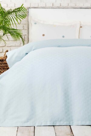 Boni Blue 100% Cotton Double Pike 200. 20. 01. 0124 - Karaca Home
