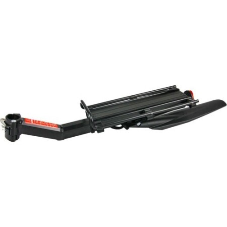BONIN luggage rack with visor, mounts on seatpost 25.0-31.8mm (aluminum, black) - Bonin