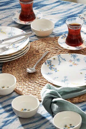Bonita Blue 26 Piece Porcelain Breakfast Serving Set for 6 People 153. 03. 08. 0591 - Karaca