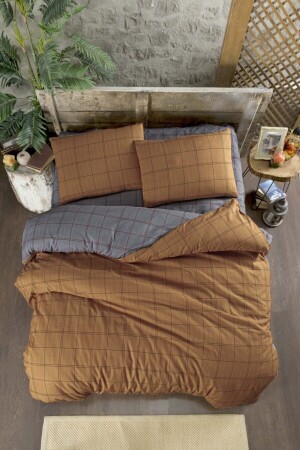 Bonita Nevresim Takımı Çift Kişilik 4 Parça 200x220 - Kahve M0012587 - Mulberry