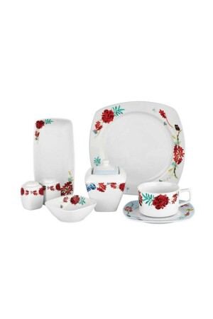 Bonjour Collection 28 Piece Square Breakfast Set 9090404A8613 - KORKMAZ