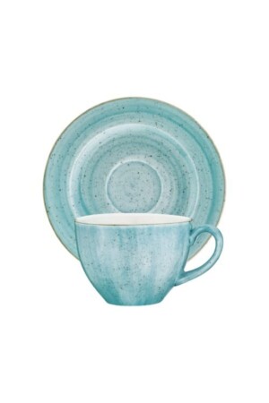 Bonna Aqua Rita Tea Cup and Saucer Set of 6 - Bonna Porselen