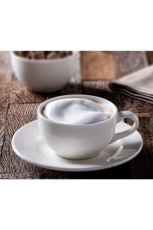 Bonna Rıta Cappıccino-Tassen- und Untertassen-Set für 6 Personen RIT04CPF+RIT04CT - Bonna Porselen