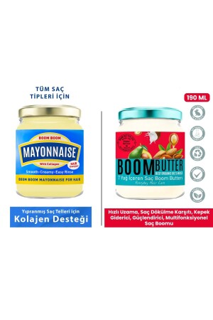 BOOM BUTTER Nährendes und feuchtigkeitsspendendes Haarpflegeöl mit 7 Ölen + nährende Mayonnaise-Haarmaske - Procsin