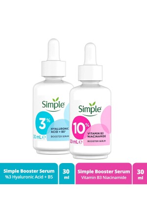 Booster Serum 3% Hyaluronic Acid + B5 30 Ml + Booster Serum 10% Vitamin B3 Niacinamide 30 Ml SET. UNI. 3404 - Simple