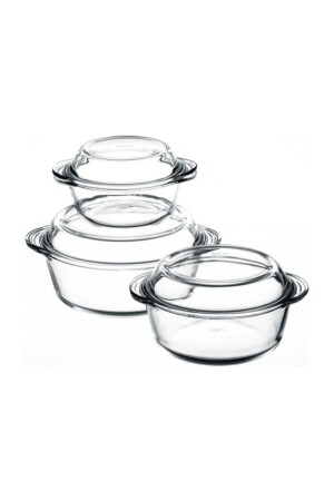Borcam 3-teiliges rundes Topfset 093oa 159021 MTBOR159021 - Paşabahçe