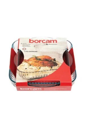 Borcam Kare Tepsi 2'li pşb159166 - Paşabahçe