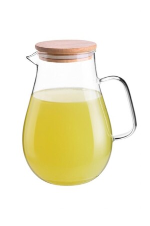 Borosilicate Glass Luxury Jug with Bamboo Lid 1800ml Srh01 bls-srh01 - ALBETTO