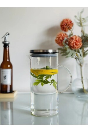 Borosilicate Glass Measuring Jug with Metal Lid 1100 ml MOK-01 - Balsa Grup