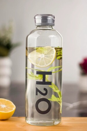 Borosilicate H2o Glass Water Bottle 1 Liter - Tohana