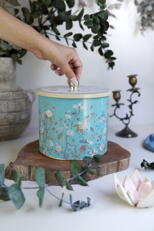 Botanica Desenli Erzak Saklama Kabı - Metal Saklama Kabı 17,5 Cm X 15,5 Cm Er146-9f ER146 - Evle