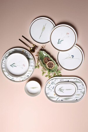 Botanical 27 Piece Dinner Set for 6 People INT-PORLAND069 - Porland