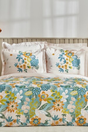 Botanical Double Duvet Cover Set Green 200. 22. 08. 0011 - Karaca Home