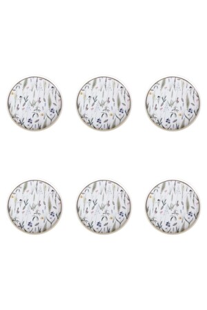 Botanical Pattern Flat Plate 27cm Set of 6 PRLND00000195 - Porland