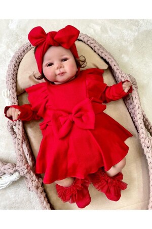 Bow Romper Dress Red - Pony Baby