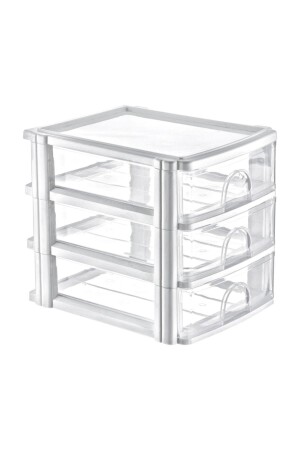 Box with Drawers Large (a-4)-3 Pieces - Irak Plastik