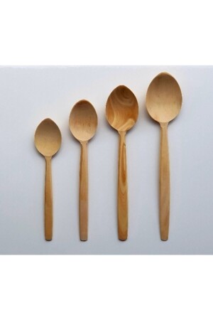 Boxwood Spoon Set, 4 Size Boxwood Spoon Set, Wooden Spoon, Wooden Spoon ŞMŞRKŞK4TK - İKİ KAŞIK