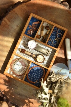 Boxy 6 Compartment Jewelry Box B2868 - Bambum