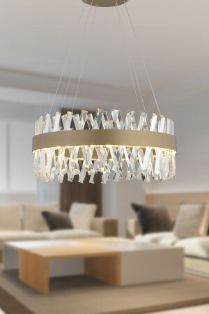 Brampton 50' Antique 3 Color 94 Watt LED Dining Table, Living Room Chandelier 3962-50-FR - Apliqa