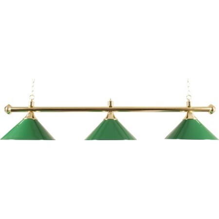 Brass billiard table lamp with 3 shades Buffalo, green, 150 cm - Buffalo