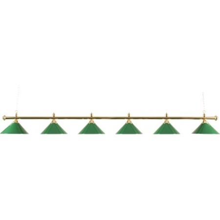 Brass lamp with 6 green shades 276c - Buffalo