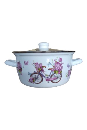 Bratpfanne Emaille-Bratpfanne 22 cm bunt gemusterter französischer Brattopf 10082022MEMKTENK - qussine