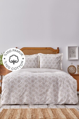 Brave Gold 100% Cotton Double Duvet Cover Set 200. 18. 01. 0001 - Karaca Home