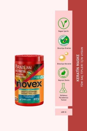 Brazilian Keratin - Hair Mask for Dry and Damaged Hair 400g - Novex