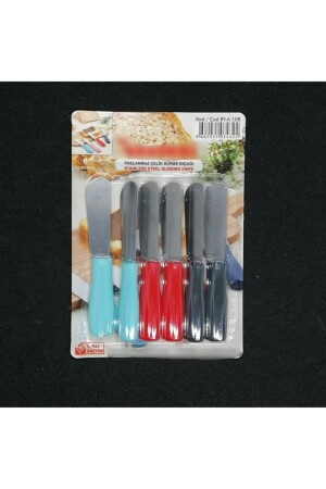Breakfast and Butter Knife with Plastic Handle (Piece of 6) - Kozart