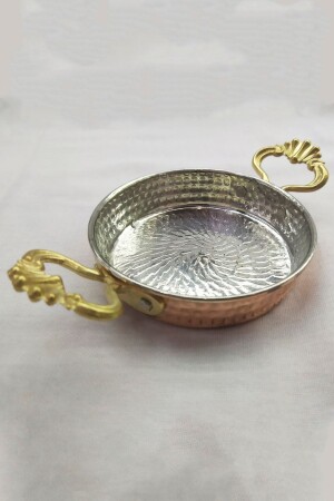 Breakfast Mini Hammered Copper Pan Single Egg Cup Red CRZ-1001 - Batur Ticaret