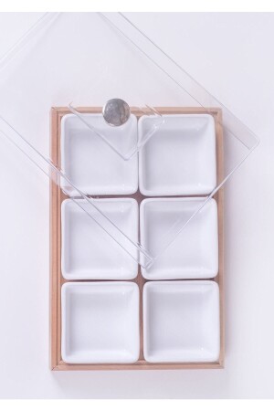 Breakfast Set of 6 Luxury White AEK014 - Sevilla