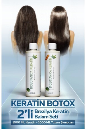 Brasilianisches Föhn-Keratin 1000 ml / salzfreies Shampoo 1000 ml BBTNCKLST - Biobotanica