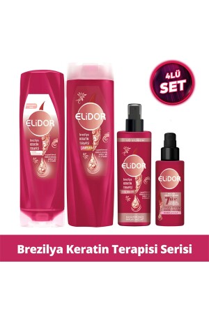Brezilya Keratin Terapisi Saç Bakım Serisi 4'lü Set - Elidor