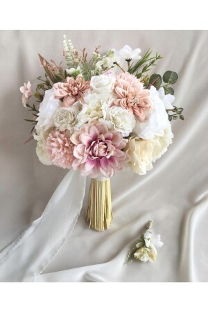 Bridal Bouquet Boutonniere - Linabukett