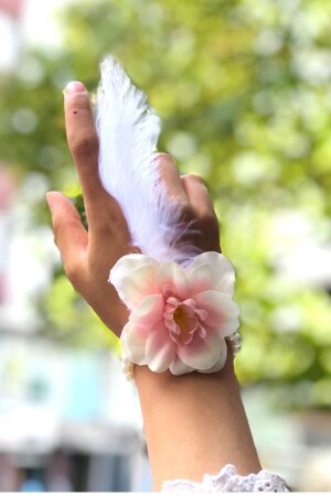 Bride To Be 10 Adet Nedime Gelin Bilekliği Tüy Ve Inci Detaylı Beyaz Somon Bekarlığa Veda Partisi HZRBILEKLIK - Huzur Party Store