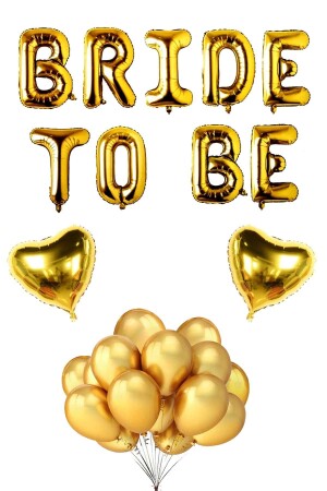Bride To Be Foil Balloon Set - Bachelorette Bride Party Balloon Decoration Gold Large peksusbset006 - PEKSHOP