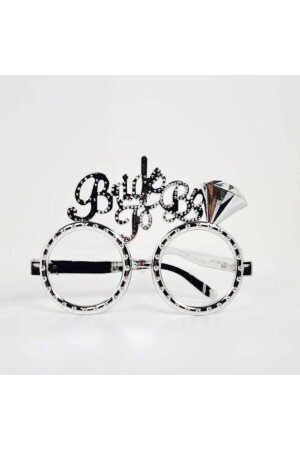 Bride To Be Plastic Glasses Silver 1 Piece - Parti Dükkanım