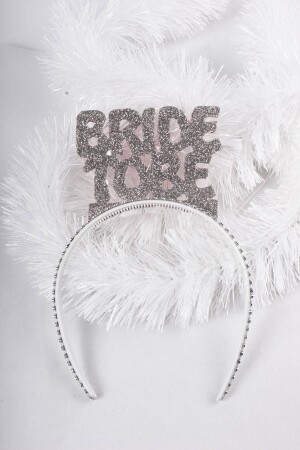 Bride To Be Themed Glittering Eva Crown Silver Color Gray Flexible Structured Bachelorette Party Concept Crown - Huzur Party Store