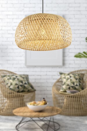 Briella Single Rattan Modern Design Living Room Chandelier - Apliqa