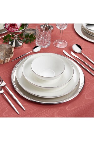 Bright Platin 60 Piece Dinner Set for 12 People 500. 01. 01. 8300 - Jumbo