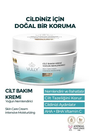 Brightening - moisturizing - Color Tone Equalizing and Renewing Face Cream 50 Ml (aha + bha + vitamin C ) Skin Care Cream - VULLY