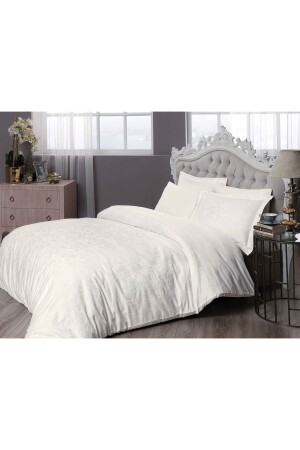 Brinley Jakar Çift Kişilik Nevresim Takımı Ekru 60155403 - Taç