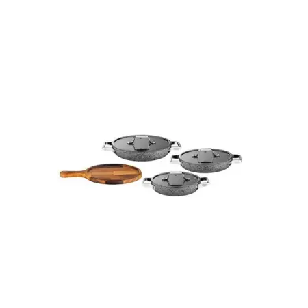 Brioni Stone-H 7-Piece Scratch-Resistant, Non-Stick, 18cm, 20cm, 22cm 3-Piece Frying Pan and Omelet Set - BRIONI